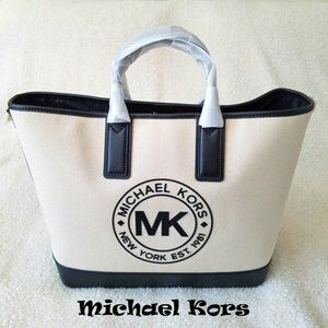 NWT Michael Kors Sport Large Cotton Tote Bag